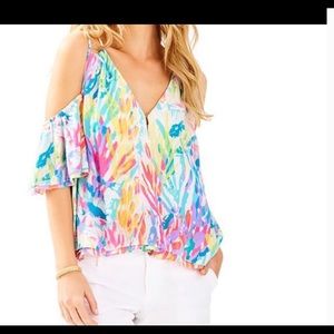 Lilly Pulitzer Bellamie Off  Shoulder Top